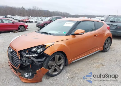 2014 Hyundai Veloster Turbo W/Black z USA, uszkodzony, nr VIN KMHTC6AE4EU200540